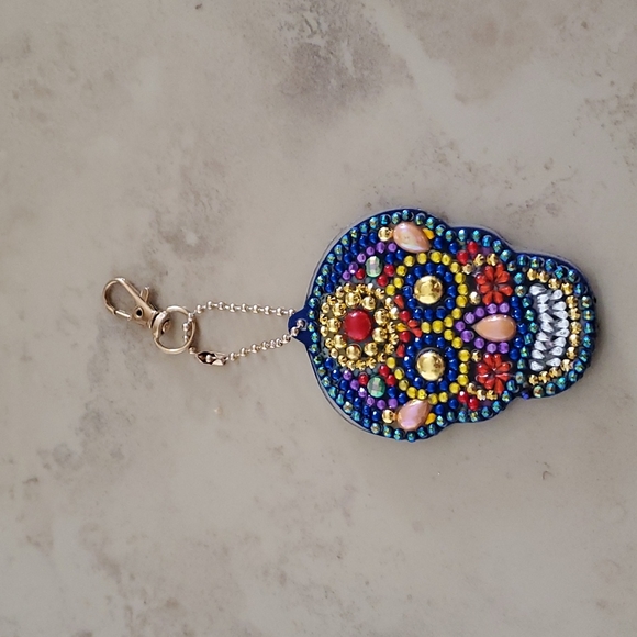 Jeweled Skull Keychain/Bag Charm nwot - Picture 4 of 4